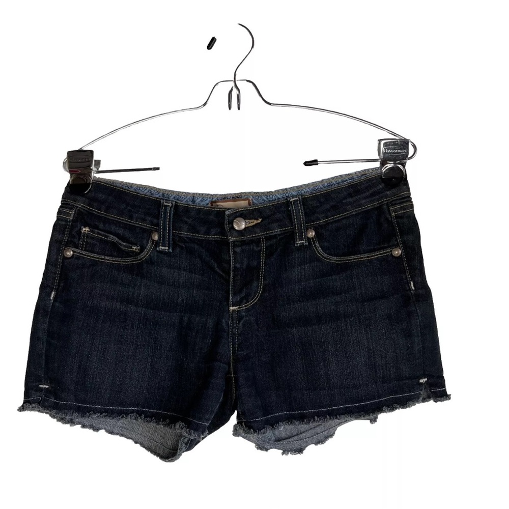 Paige Denim Silver Lake Shorts Women's 29 Blue Cutoff Dark Wash